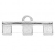 Cymbal - Terminale per Tila Beads 25x10 mm Piperi III Argentato antico x1