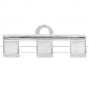 Cymbal - Terminale per Tila Beads 25x10 mm Piperi III Argentato antico x1