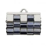 Cymbal - Terminale per Tila Beads 25x10 mm Piperi III Argentato antico x1