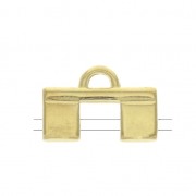 Cymbal - Terminale per Tila Beads 15x10 mm Piperi II Dorato con oro fino x1