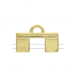 Cymbal - Terminale per Tila Beads 15x10 mm Piperi II Dorato con oro fino x1