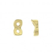 Cymbal Side Bead - Perlina per Tila Beads 2.5x5mm Tourkou Dorato con oro fino x1