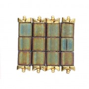 Cymbal Side Bead - Perlina per Tila Beads 2.5x5mm Tourkou Dorato con oro fino x1