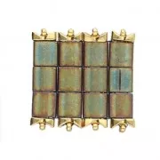 Cymbal Side Bead - Perlina per Tila Beads 2.5x5mm Tourkou Dorato con oro fino x1