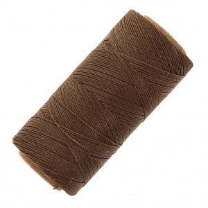 Bobina di filo cerato Linhasita per micro macramè 0,5 mm - Caramel Brown (362) x335m