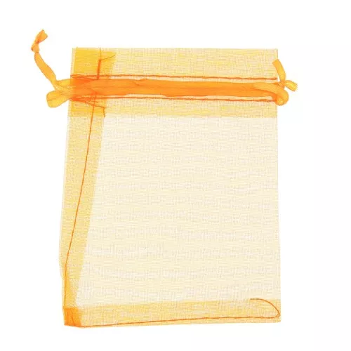 Sacchetti Organza mm. 100x120 Arancia x20
