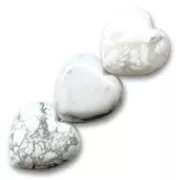 Perline Howlite (Imitation) hearts mm. 14 x4