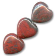 Perline Diaspro Poppy hearts mm. 14 x4|raw }}