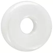 Rondel in ceramica mm. 15 Bianco iridato