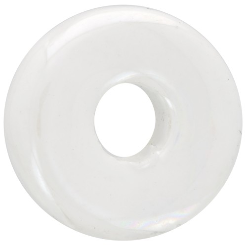Rondel in ceramica mm. 15 Bianco iridato