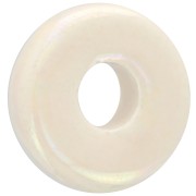 Rondel in ceramica mm. 15 Crema iridato