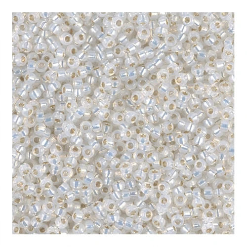 Rocaille Miyuki 15/0 551 - White Opal Silver Lined