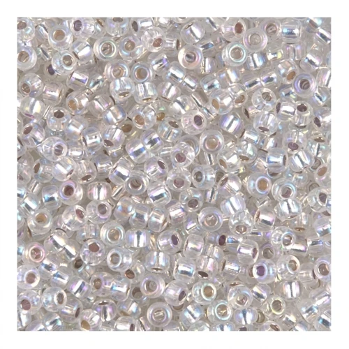 Rocaille Miyuki 8/0 1001- Crystal AB Silver Lined