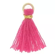 Nappina simil-cotone per creazioni DIY 12 mm Fuchsia con attacco dorato x1