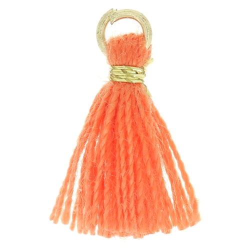 Nappina simil-cotone per creazioni DIY 10 mm rosso attacco dorato x1