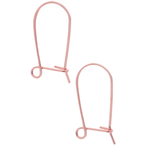 Orecchini a gancio in filo d'ottone 17 mm - Oro rosa x2