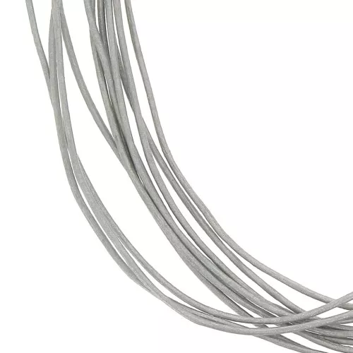 Cordone cuoio mm. 1 Grigio Metallizzato x m. 3