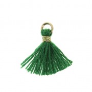 Nappina simil-cotone per creazioni DIY 12 mm Verde con attacco dorato x1