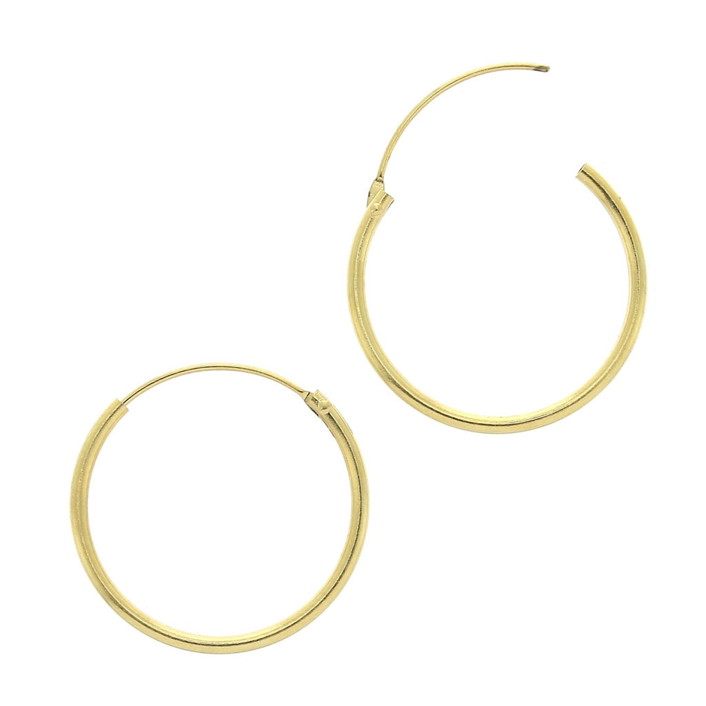 Beebeecraft - Kit Con 24 Cerchietti Aperti In Ottone Placcato Oro 18K Per Creare Orecchini Fai Da Te - Ideale Per Gioielli E Regali