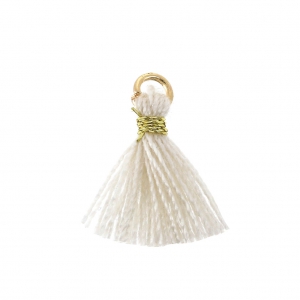 Nappina simil-cotone per creazioni DIY 12 mm Greige con attacco dorato x1