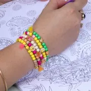 Nappina simil-cotone per creazioni DIY 12 mm Crema con attacco dorato x1