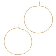 Orecchini a cerchio da decorare 30x0.6 mm - Dorato con oro fino x2|raw }}