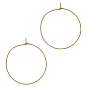 Orecchini a cerchio da decorare 30x0.6 mm - Bronzo x2|raw }}