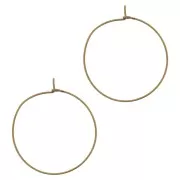 Orecchini a cerchio da decorare 30x0.6 mm - Bronzo x2