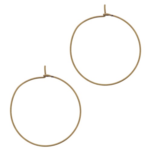 Orecchini a cerchio da decorare 30x0.6 mm - Bronzo x2