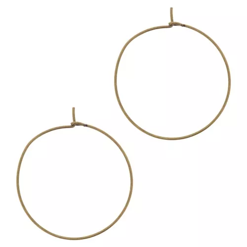 Orecchini a cerchio da decorare 30x0.6 mm - Bronzo x2