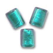 Cilindri Foglia Argento mm. 10x8 Blue Zircon x4