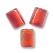 Cilindri Foglia Argento mm. 10x8 Rosso Orangé  x4|raw }}