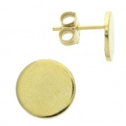 Orecchini con base 10 mm per la creazione di bijoux DIY Dorato con oro fino x2