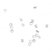 Tubi da schiacciare 1.1x1.2 mm Placcatura argento fino x100