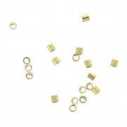 Tubi da schiacciare 1.1x1.2 mm Dorato con oro fino x100|raw }}