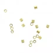 Tubi da schiacciare 1.1x1.2 mm Dorato con oro fino x100