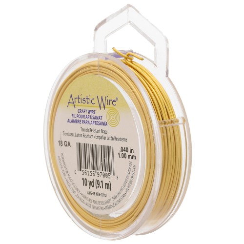 Filo di ottone Artistic Wire 1 mm - grezzo con trattamento anti-ossidazione x 9,1 m