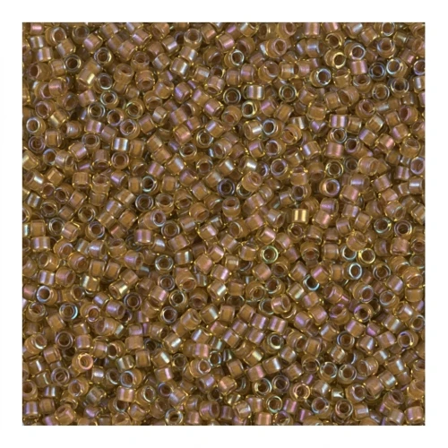 Miyuki Delica 11/0 DB1738 - Cocoa Lined Chartreuse AB x8g