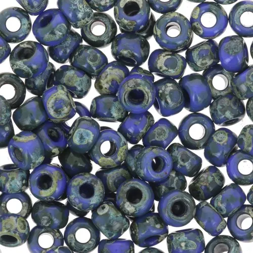 Rocaille Miyuki 6/0 4516 - Opaque Dark Teal Picasso x8g