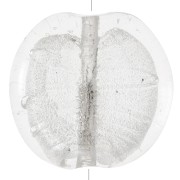 Grande Disco piatto foglia argento mm. 35 Crystal x1