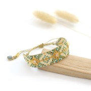 Pendente quadrato sfaccettato 7 mm castone Argento 925 placcato Labradorite x1