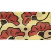 Sbieco in policotone stile wax 20mm - Bamako Fleurs de mariage Rosso/giallo x 1m|raw }}