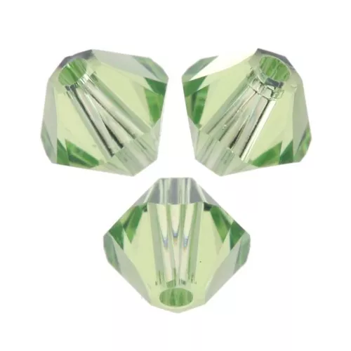 PureCrystal 5328 Biconi di cristallo da 2,5 mm - Peridoto x50