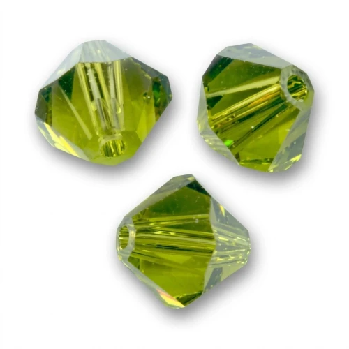 PureCrystal 5328 Biconi di cristallo da 2,5 mm - Olivina x50