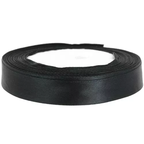 Nastro Satin mm. 15 Nero x m. 20
