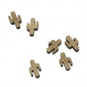 Mini cabochon di legno laser cut - cactus da decorare e colorare - 7x11mm|raw }}