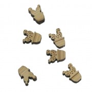 Mini cabochon di legno laser cut - Elefante da decorare e colorare - 8x10mm x1|raw }}