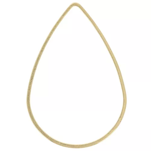 Anello di montaggio e tessitura goccia e 25x17 mm in ottone grezzo x1
