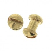 Chiusura a vite 4 mm per laccetto 5 mm Dorato con oro fino x2