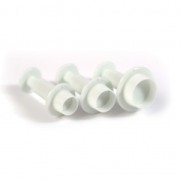 3 formine rotonde con pistone per pasta polimerica - 10-12-16 mm